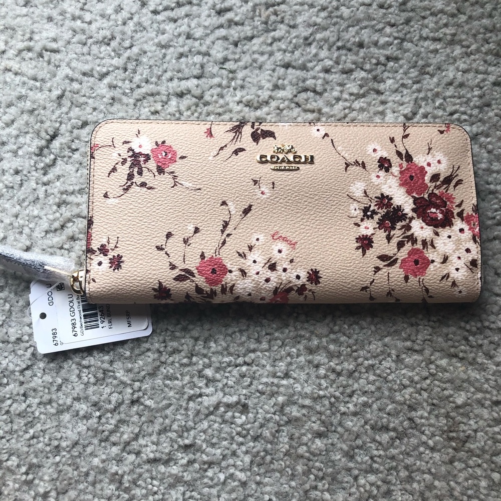 Coach floral wallet